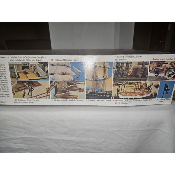 REVELL H-398 USS Constitution 1:96 Old Ironsides Model Ship Kit - NEW Open Box - Picture 2 of 6